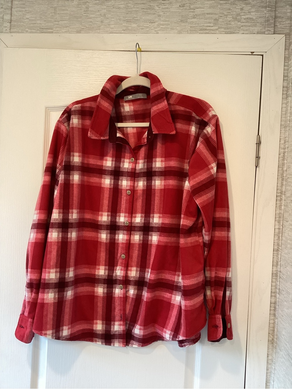 Lee Riders Red Plaid Shirt Jacket 3XL Euc